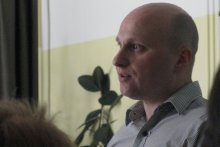 Dr. Kozma Ahačič na Gimanziji Škofja Loka