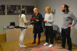 3	Studnet Špela Dovžan ŠL, 41 receiving her diploma from Julia Neblich from the German Embassy